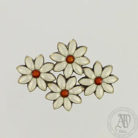 Emaloitu rintaneula, leveys 40mm, 925br, paino 6,0g 