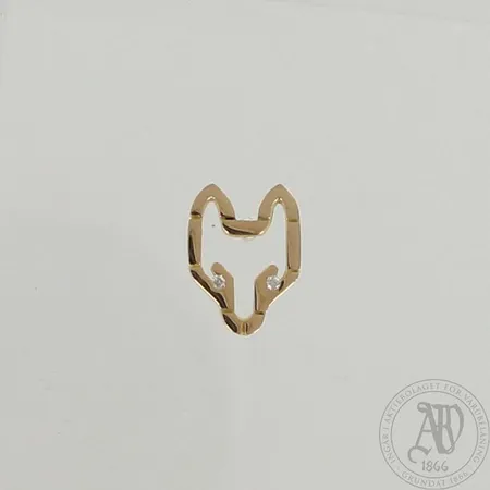  Timanttipinssi 2xn.0.01ct, korkeus 14mm, 585, paino 0,9g 