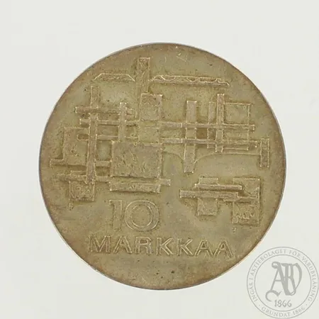 Juhlaraha Suomi Finland 1917-1967, nimellisarvo 10mk, 900, paino 24,0g 