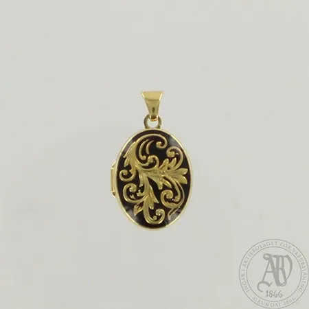 Emaloitu medaljonki, korkeus 22mm, 750br, paino 1,5g 