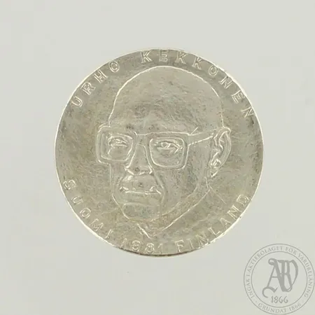 Juhlaraha, Urho Kekkonen 1981, nimellisarvo 50 mk, 500, paino 20,0g 