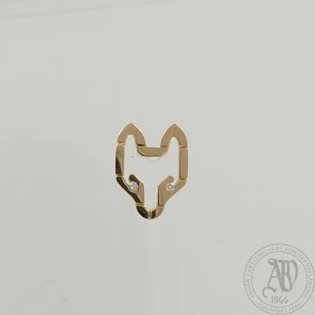 Timanttipinssi 2xn.0.01ct, korkeus 14mm, 585, paino 0,9g 