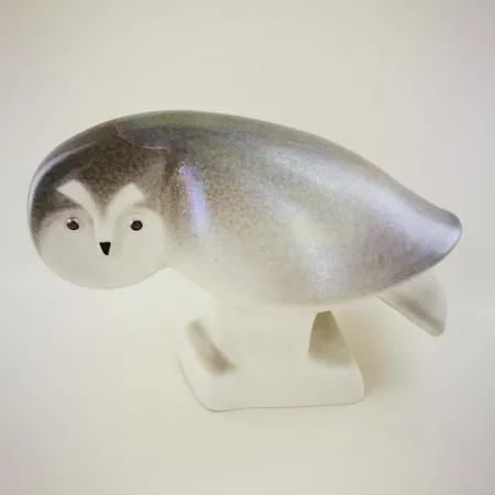 Pöllö Arabia, Lillemor Mannerheim-Klingspor, kivitavaraa, signeerattu Lillemor, korkeus 120mm, WWF:lle, 1900/2000-luku. 