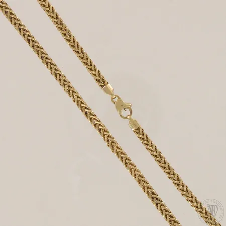 Wheat-kaulaketju, käytön jälkiä, pituus 45cm, 585, paino 6,5g