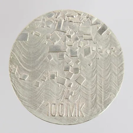 Juhlaraha, 100 Markkaa 1917-1992, Itsenäinen Suomi 75 vuotta, 925, paino 24,0g