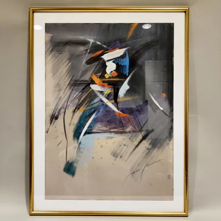 Vesivärityö, signeeras Nandor Mikola, kuvakoko 72cmx52cm, kehyksessä hivenen kulumaa Ota yhteys panttilainaamoon kuljetusmaksusta sopimiseksi.