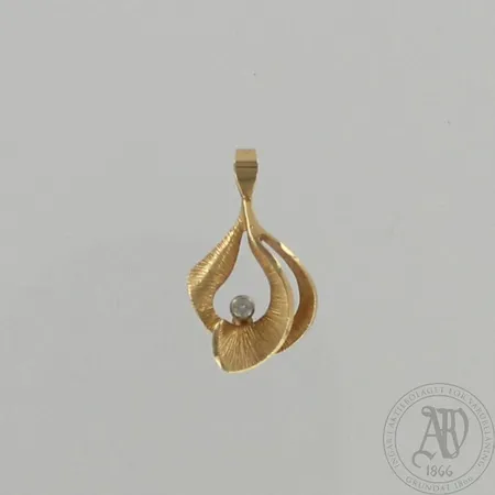 Timanttiriipus 1xn.0.01ct, korkeus 22mm, 585, paino 1,1g