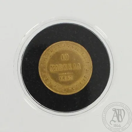 Kultaraha, Suomi 10 mk, 1882, 900, paino 3,23g