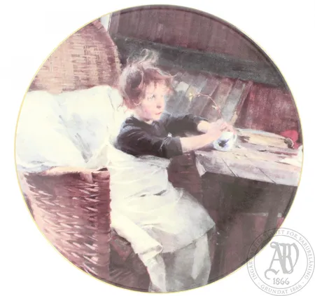 Seinälautanen, Arabia, Helene Schjerfbeck, Ø 230mm, Toipilas. Lähetetään postipakettina.