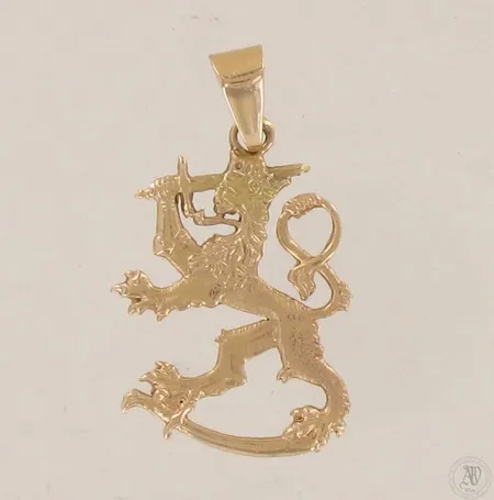 Leijona-riipus, korkeus ja leveys 50mm ja 30mm, 585, paino 11,4g