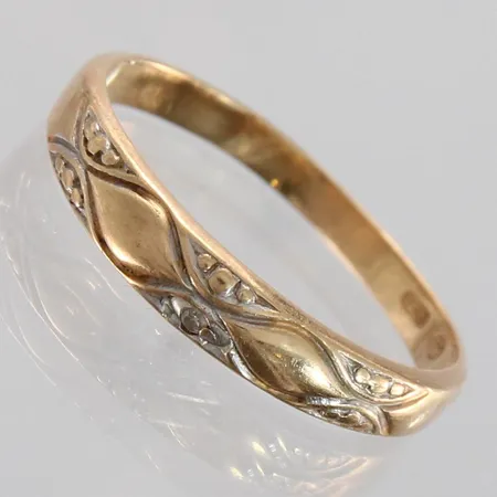 Timanttisormus 1xn.0.005ct, koko 16½, 585, paino 1,0g