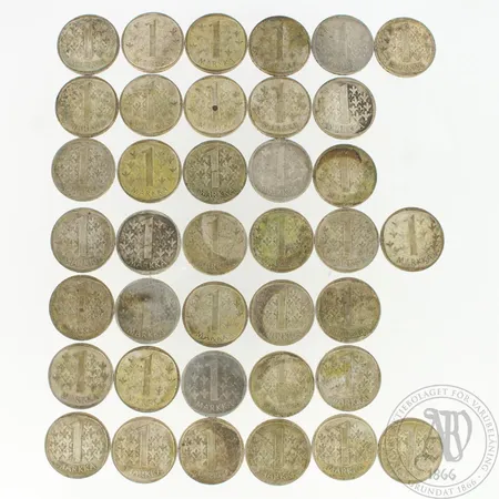 38 rahaa, nimellisarvo 38 markkaa, Suomi, 1964-1967, 350, paino 242,8g