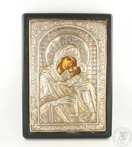 Ikoni hopeariisalla, mitat 150x210mm, 950, made in Greece Lähetetään postipakettina.