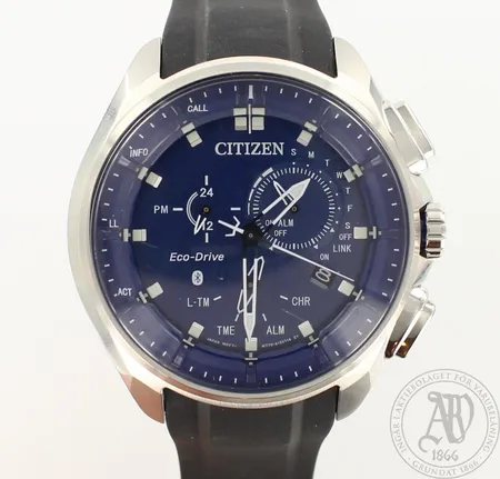Teräsrannekello Citizen, Eco-Drive,  Smartwatch BZ1020-14L Bluetooth, taulun Ø 46mm, laatikko Lähetetään postipakettina.