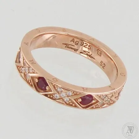 Kivisormus, koko 16½, Thomas Sabo, 925br, paino 3,8g 