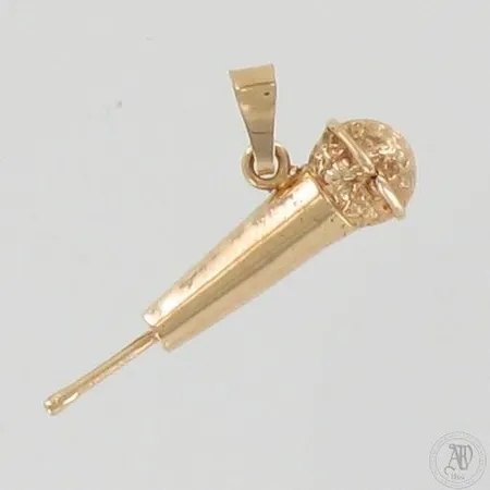 Mikrofoni-riipus, korkeus ja leveys 15mm ja 30mm, 585, paino 1,3g 