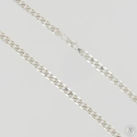 Panssarikaulaketju, pituus ja leveys 50cm ja 6mm, 925, paino 35,3g 