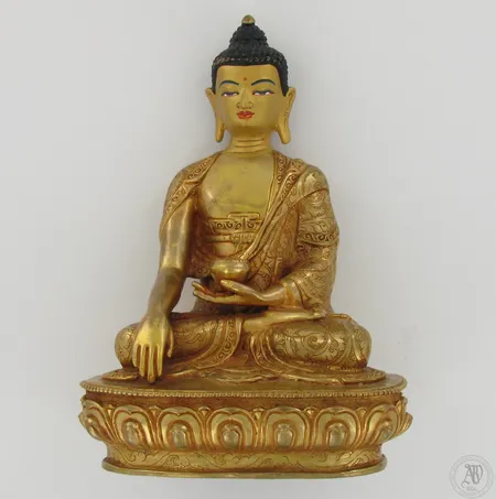 Buddhapatsas, korkeus 212mm, messinki 