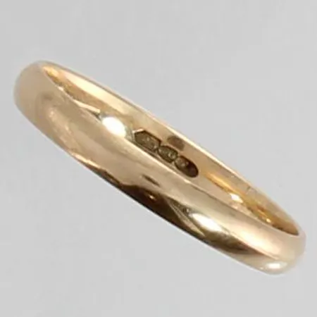 Sileä sormus, koko 19½, 585, paino 2,2g