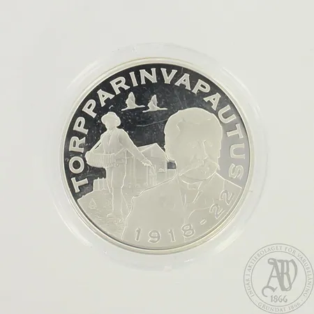 Juhlaraha, Torpparinvapautus 1918-22, 925, paino 27g, sertifikaatti