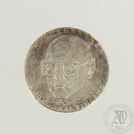 Juhlaraha, Urho Kekkonen 1981, nimellisarvo 50 mk, 500, paino 20,0g 