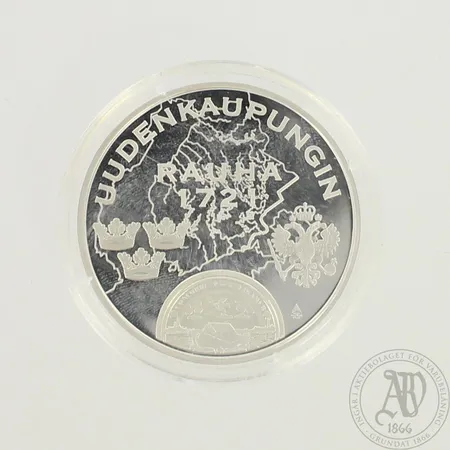 Juhlaraha, Uudenkaupungin rauha 1721, 925, paino 27,5g, sertifikaatti
