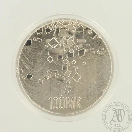 Juhlaraha, 100 Markkaa, Suomi- Finland 1917-1992, 925, paino 23,9g