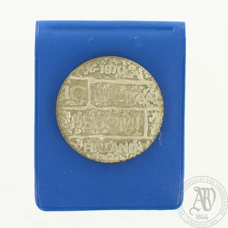 Juhlaraha J.K Paasikivi, 100 vuotta, vuodelta 1970, nimellisarvo 10 markkaa, 500, paino 22,6g