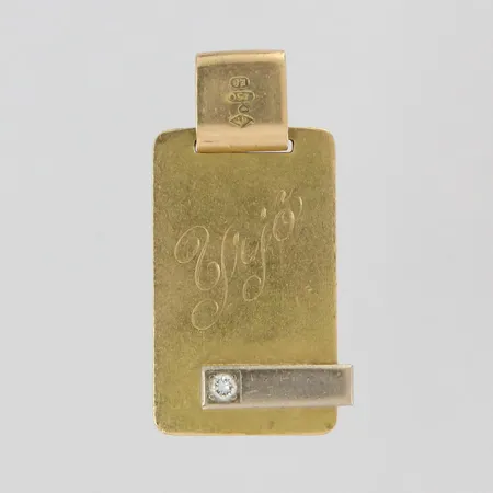 Laattariipus timantilla 1xn0.05ct, kaiverrettu, korkeus 31mm, 750, paino 6,4g