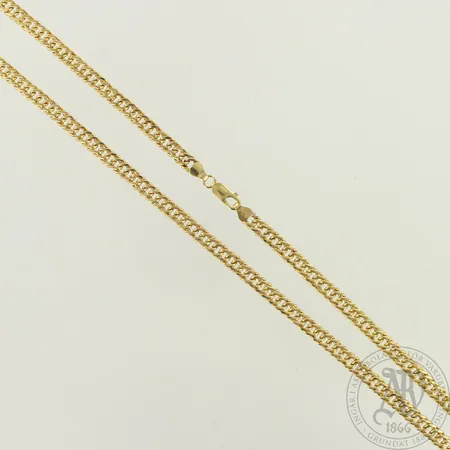 Panssarikaulaketju, pituus 49,5cm, leveys 5,3mm, ontto, 585, paino 12,5g 