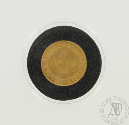Kultaraha, Suomi 10 mk, 1882, 900, paino 3,24g 