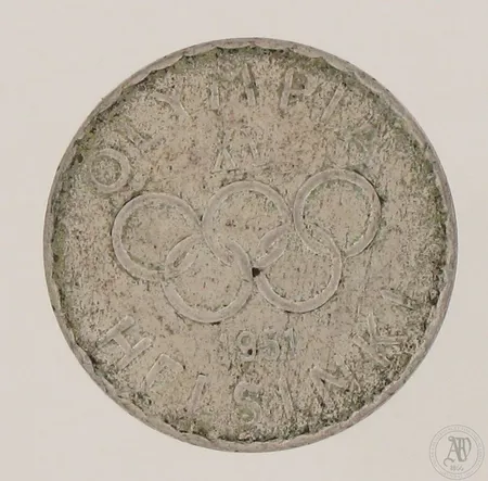 Hopearaha Helsingin Olympialaiset, 1951, 500mk, 500, paino 11,9g