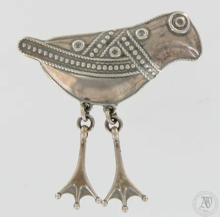 Rintakoru Kalevala Koru, Hattulan lintu, korkeus 60mm, 925, paino 9,9g