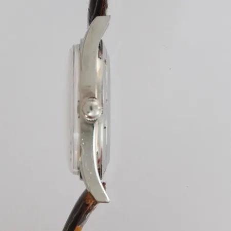 Teräsrannekello Eterna-Matic, Automatic Brevete, taulun Ø 34mm, taulussa hapettumia, nahkarannekkeella