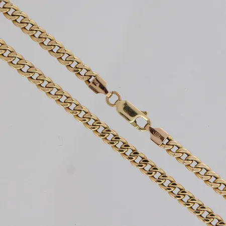 Panssarikaulaketju, ontto, pituus 45,5cm ja leveys 4mm, 585, paino 11,2g