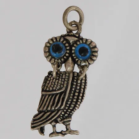 Pöllö-riipus, korkeus 34mm, 925br, paino 2,7g 