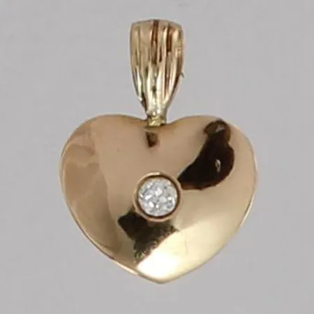 Timanttiriipus 1xn.0.07ct, korkeus 17mm, 585, paino 1,1g