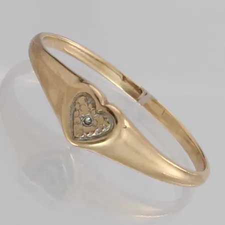 Timanttisormus 1xn.0.005ct, koko 19, 585, paino 1,4g