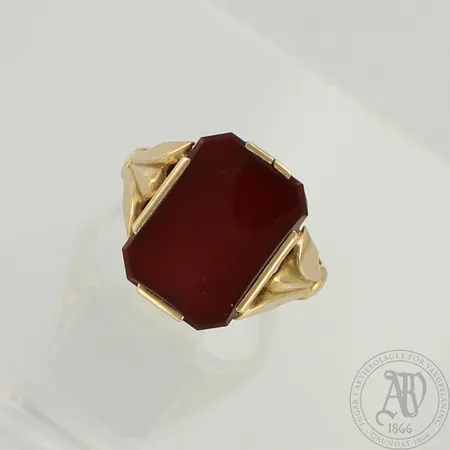 Kivikantasormus, koko 21, 585br, paino 5,1g