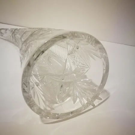 Kaiverrettu lasisarvi, pieniä naarmuja, Ø 90mm pituus 42cm,  Lähetetään postipakettina.