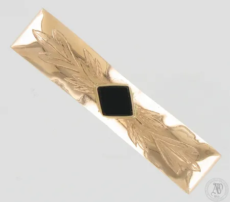 Viallinen Onyx-hiussolki, 585br, paino 13,3g