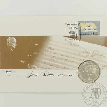 Juhalaraha, Jean Sibelius ja säveltaide, 1999, nimellisarvo 100 Markkaa, 925br, paino 25,7g