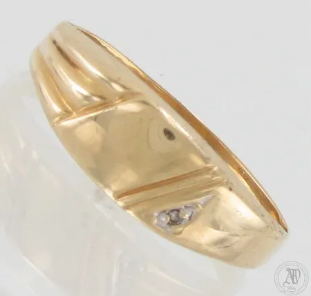 Timanttisormus 1xn.0.005ct, koko 21½, 585, paino 2,3g
