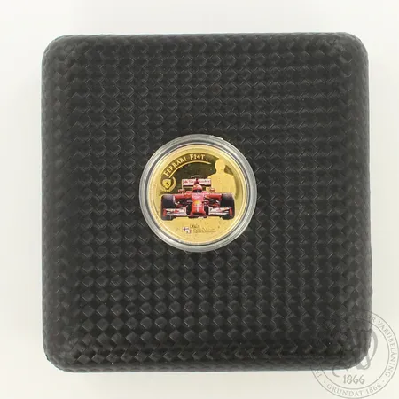 Kultaraha Ferrari "Räikkönen", Cook Island 2014, nimellisarvo 20 dollaria, 18/700, aitoistodistua ja rasia, 999, paino 3,11g 