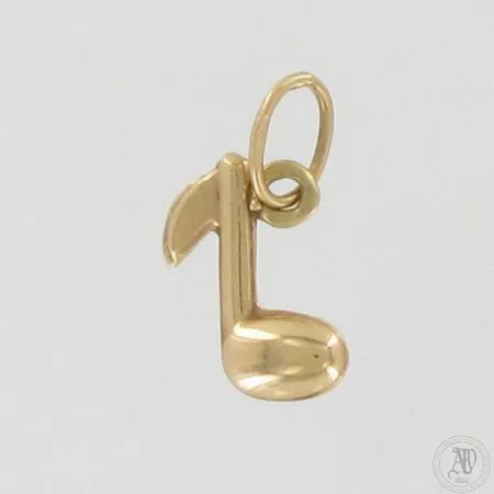 Nuotti-riipus, korkeus ja leveys 15mm ja 10mm, 585, paino 0,3g 