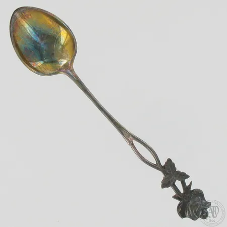 Viisi kahvilusikkaa, pituus 110mm, Ruusu, 813, paino 43,5g