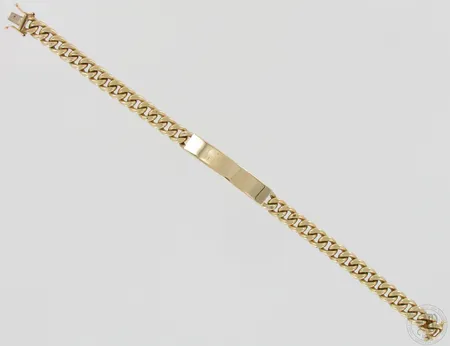 Panssariranneketju laatalla, ontto, pituus 230mm, leveys 8mm, 585, paino 21,9g