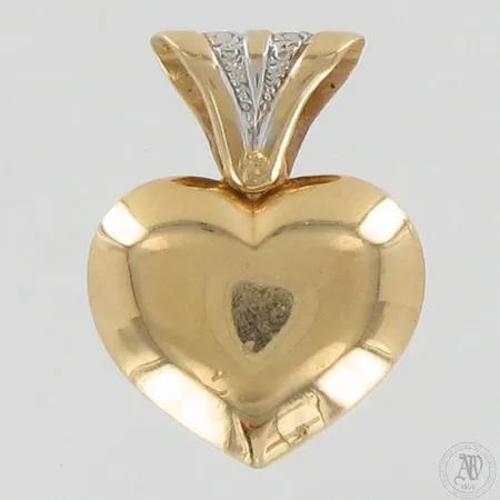 Timanttiriipus 2xn.0.01ct, korkeus 24mm, käytön jälkiä, 585 kelta- ja valkokulta, paino 1,9g