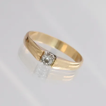 Timanttisormus 1xn0.12ct, koko 17½, 585, paino 2,7g