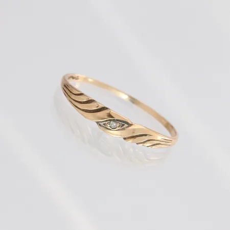 Timanttisormus 1xn.0.005ct, koko 16¼, 585, paino 0,5g